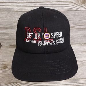 VINTAGE DSL INTERNET GET UP TO SPEED SOUTHWESTERN BELL SNAPBACK HAT CAP USA MADE